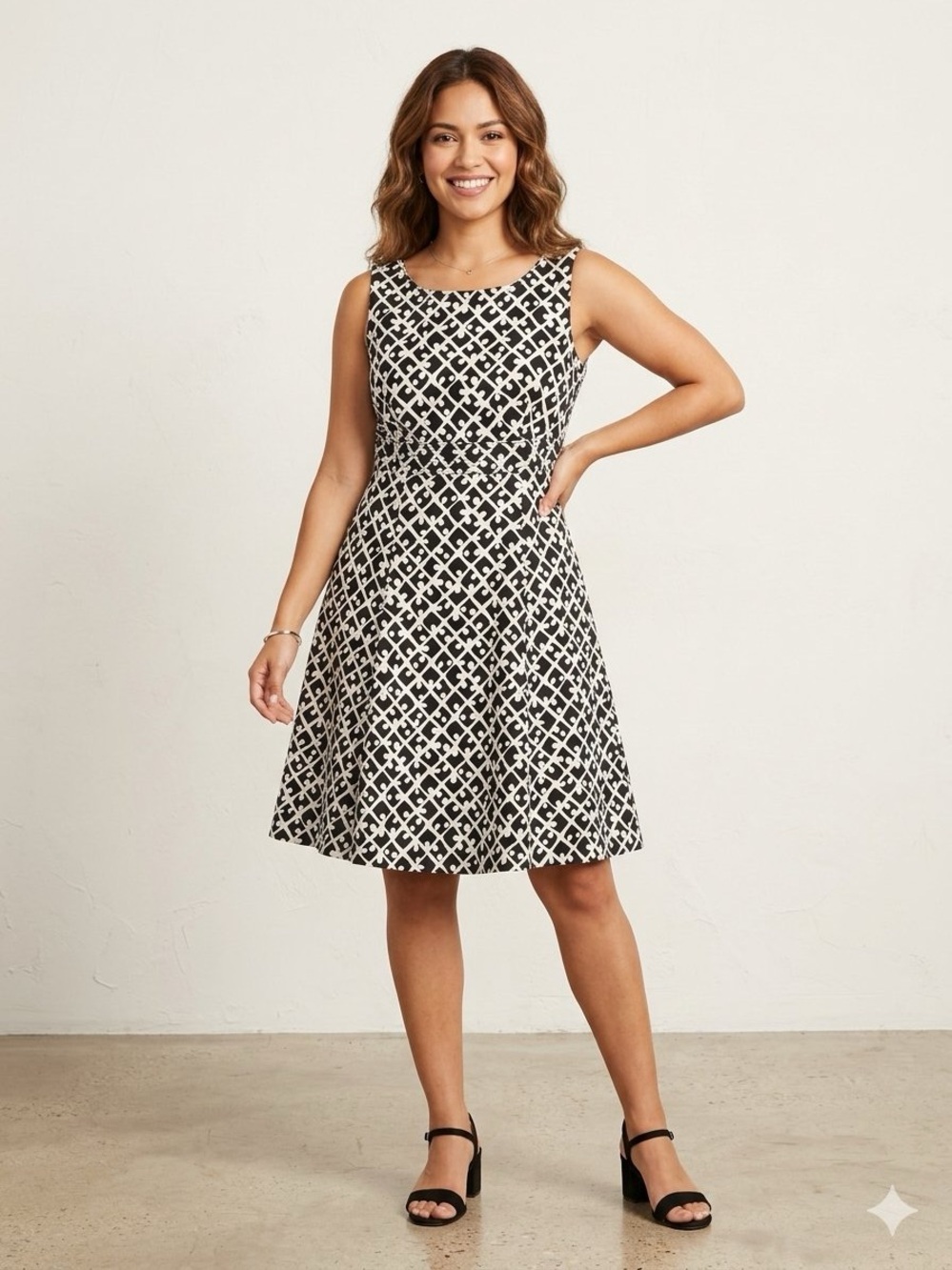 Talbots petites midi flare dress
